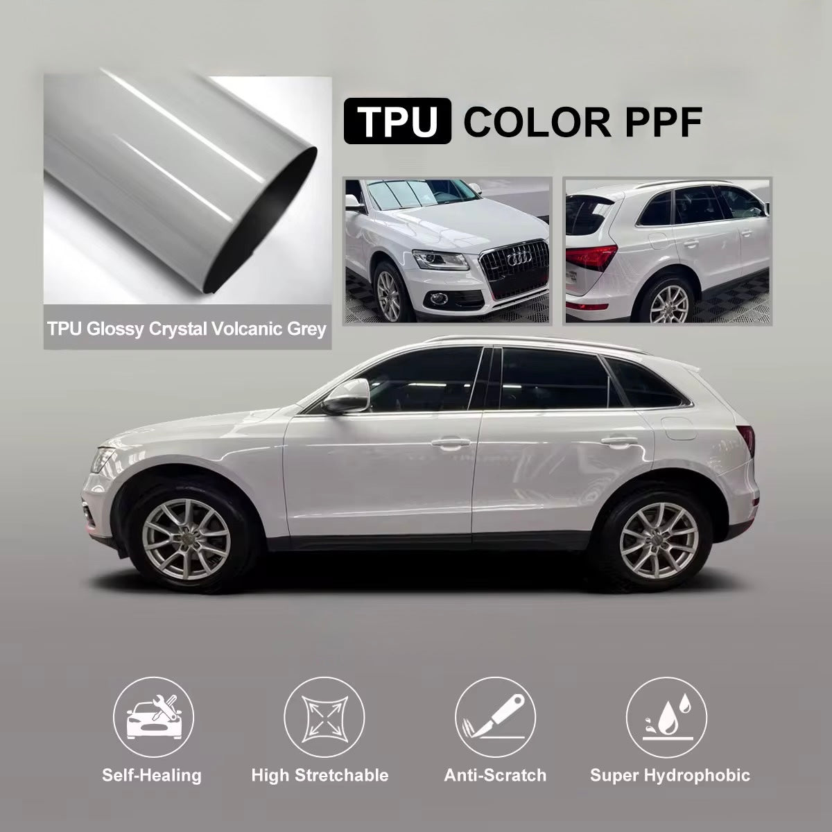 TPU Glossy Volcanic Grey