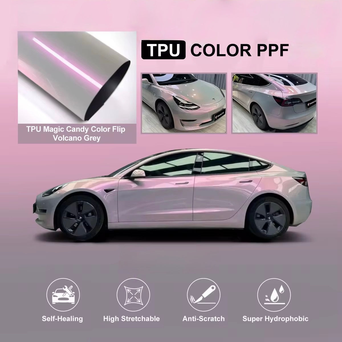 TPU Glossy Crystal Volcanic Grey